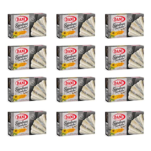 Dani - Dani - Petites Sardines à l'Huile de Tournesol, 12 x 90 gr
