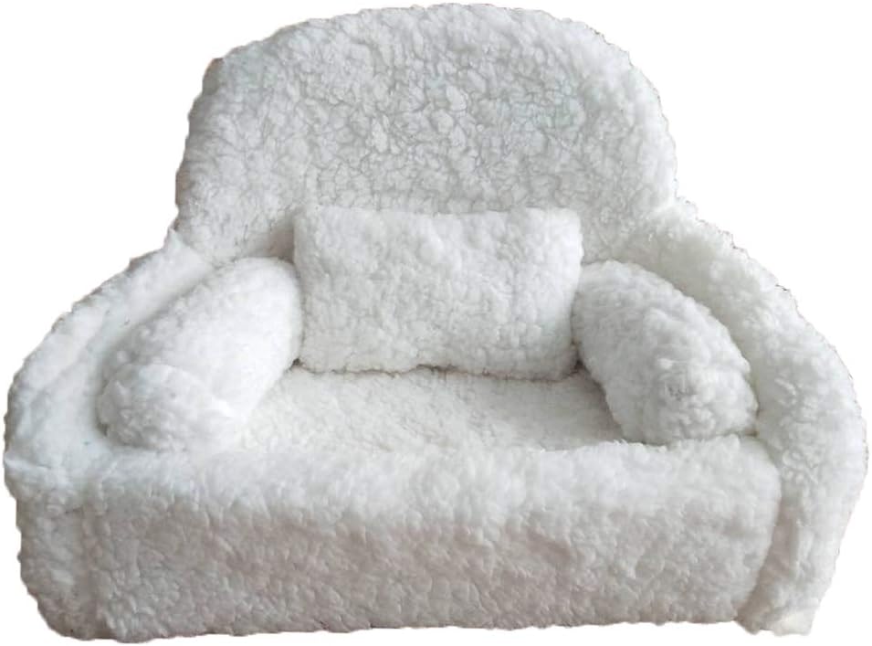 angwang 4 Pcs/Set Newborn Photography Props Baby Posing Sofa Pillow Infant Photo Shooting Chair Decoration Fotografia Accessories 8#, 9.84in;5.12in;14.96in