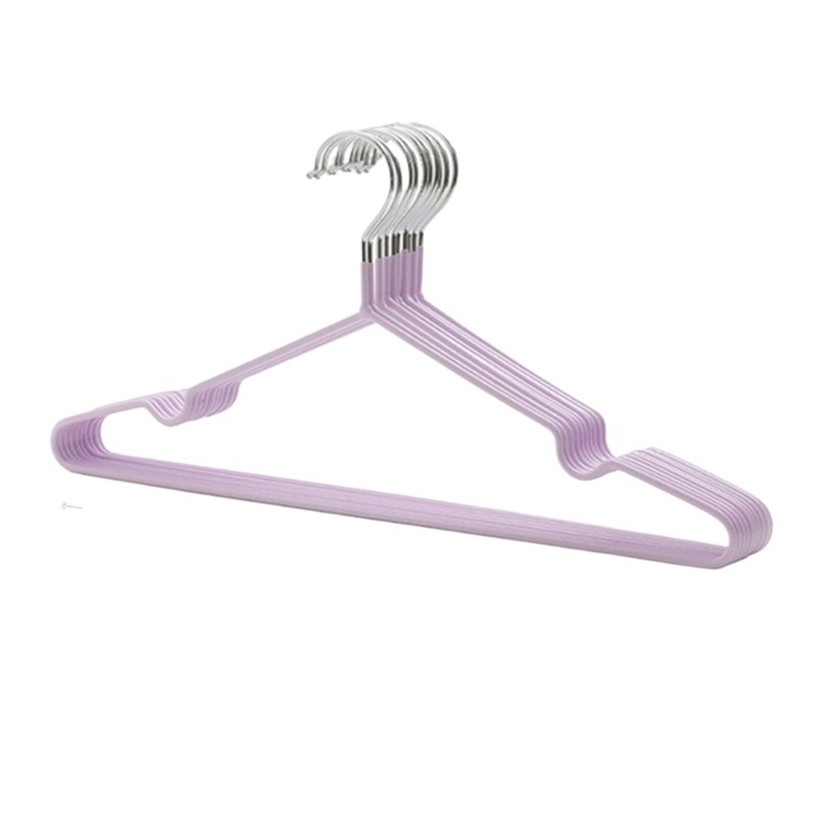 Clothes Hangers Non-Marking Hangers 10pcs Adult Household Thickening Non-Slip Children's Clothing Clothes Drying Racks(PURPLE)