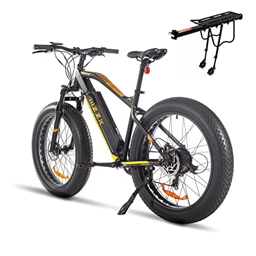 Katharina Shop Adults Electric Bike 750W Motor Fat Tire Electric Mountain Bicycle 48V Lithium Battery 7-Speed Snow Beach E-Bike Dirt Bicycles UL, Black