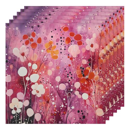 Servilletas de tela multicolor animal print set 6 miniatura 1