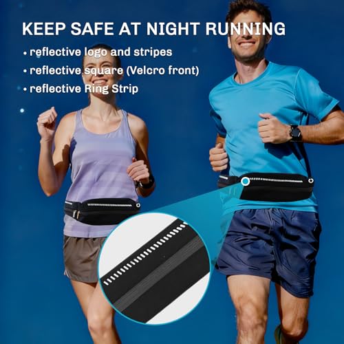 Laufgürtel für Handy wasserdichte Bauchtasche Herren Damen Lauftasche Running Belt Sportgürtel Handytasche Joggen Handyhalterung für Drinnen und Draußen Joggen Fitness Radfahren und Reisen Laufgurt