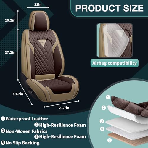 Image of Car Seat Covers for Chevy 2000-2026 Leather Full Set