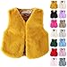 Winter Coats for Girls, Unisex Faux Fox Fur Vest, Mid-Length Warm Plush Gilet, Fashion for Boys & Girls Autumn Winter