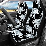 Micandle Elephant Car Bucket Seat Cover Novelty Print Front Saddle Blanket Comfort Covers Universal...