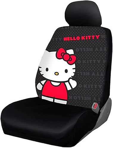 Miniatura 2 de Hello Kitty Cord - Funda de asiento para accesorios de coche con fundas para reposacabezas de pata rosa y ambientador