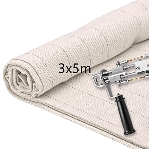 TELAM 3M * 5M Tissu de tufting avec Ligne Guidage Tissu De Tufting Primaire Tissu De Support De Tapis pour Pistolet à tufting de Tapis électrique utilisant à Largeur 5 m Cover