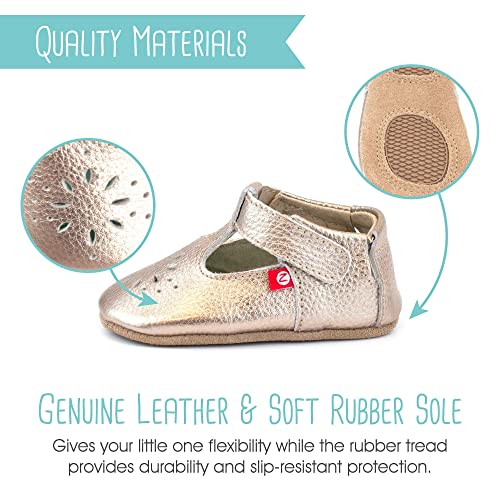 Zutano Easy On Leather Mary Jane Baby Shoes, Anti-Slip and Soft Sole4