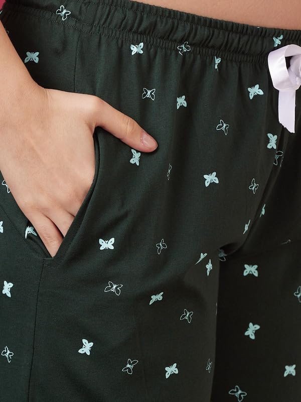 Image of AV2 Women Cotton Printed Top Nightsuit Pajama Set