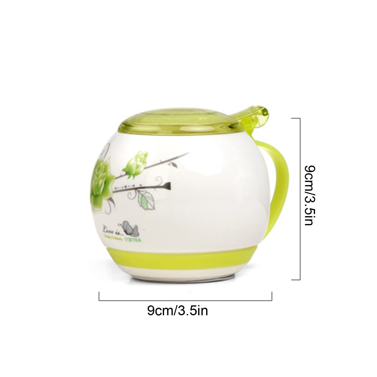 Tarro de especias de porcelana, azucarero, azucarero con tapa, botes de azúcar de café de cerámica, azucarero, tarro de especias de recipiente de azúcar, bote de condimento de salero-marrón-2 juegos (
