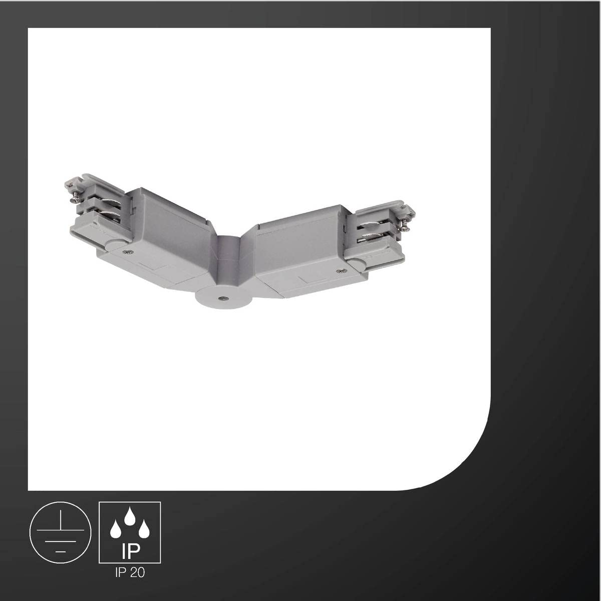 SLV Flex Connector for S-Track 3-Phase Track/Grey - Image 2