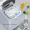 Maquina de Hielo,FOOING Maquina de Hacer Hielo,6 Minutos Fabricación de Hielo,15KG/24H,Maquina de Cubitos de Hielo Domestica,Plata #4