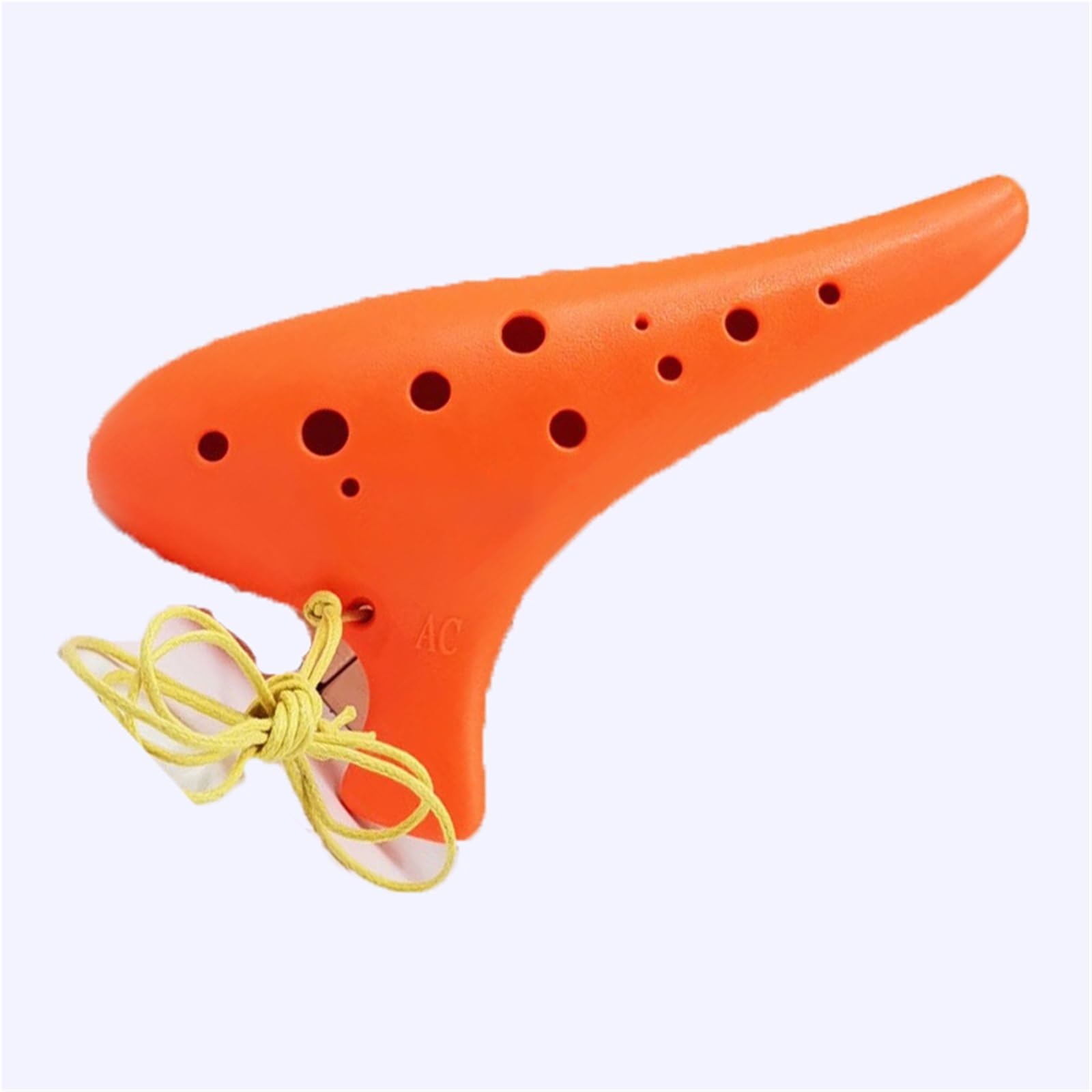 Set Ocarina Strumento Per Esercitazioni Per Principianti Ocarina Alto C A 12 Fori In Resina Arancione