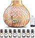 400ml Aroma Diffuser mit 8 * 10ml Ätherische Öle & Fernbedienung, Ultraschall Aromatherapie Diffuser Luftbefeuchter, 7 Farben LED, 4 Timer, BPA-frei, 23dB Ultra Leise, Automatische Abschaltung
