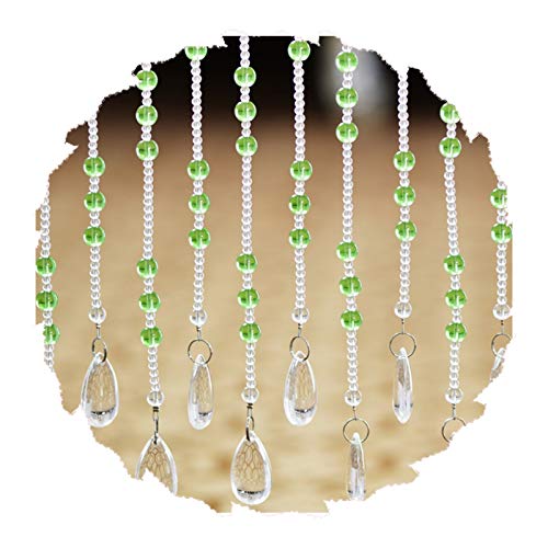 WENZHE Beaded Door Curtains for Doorways Crystals Bead String Curtain for Room Dividers Living Room Partition Aisle Curtain Home Decoration, Customizable (Color : A, Size : 35 Strands-140x180cm)