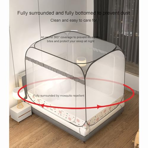 Lettini pieghevoli con zanzariera, sedie da giardino reclinabili, traspirante, tenda a baldacchino per relax all'aperto, letto reclinabile leggero perfetto per patio e spiaggia