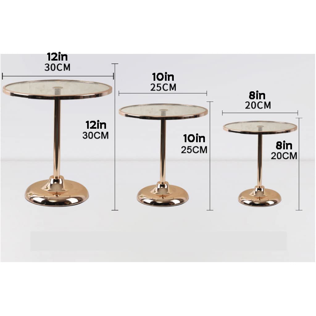 Ronde taartstandaard voor desserttafel Gegalvaniseerde gouden dessertstandaard Metalen cupcake-voetstukhouder voor gebaksnoep Display Plate Event