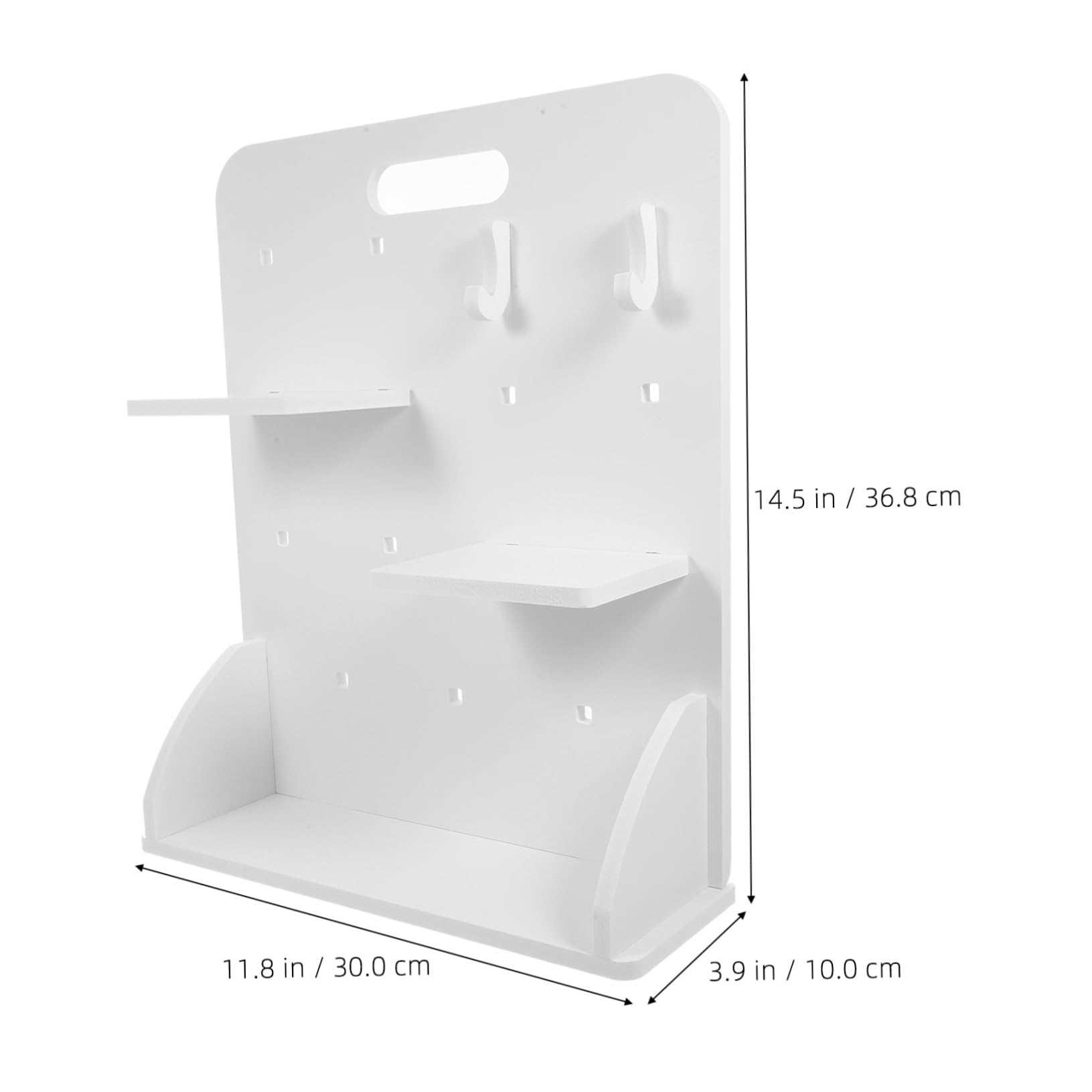 SOLUSTRE Versatile Office Pegboard Shelves Hangers Desk Storage No Drill Organizer Desktop Stationery Diy Gaming Home Workspace