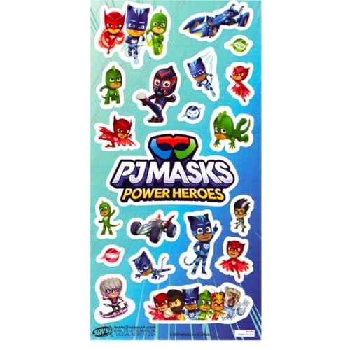 Image of PJ Masks Winter Hat and Mittens Set - Bundle with PJ Masks Knit Beanie, Mittens, Stickers for Toddlers | PJ Masks Gifts for Kids, Boys, Girls