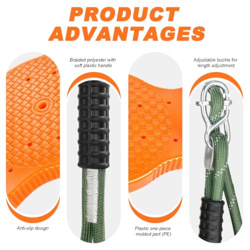 Image of Tree Swing Plastic Swing Set Heavy Duty Replacement, Swing Accessories for Indoor Outdoor Orange