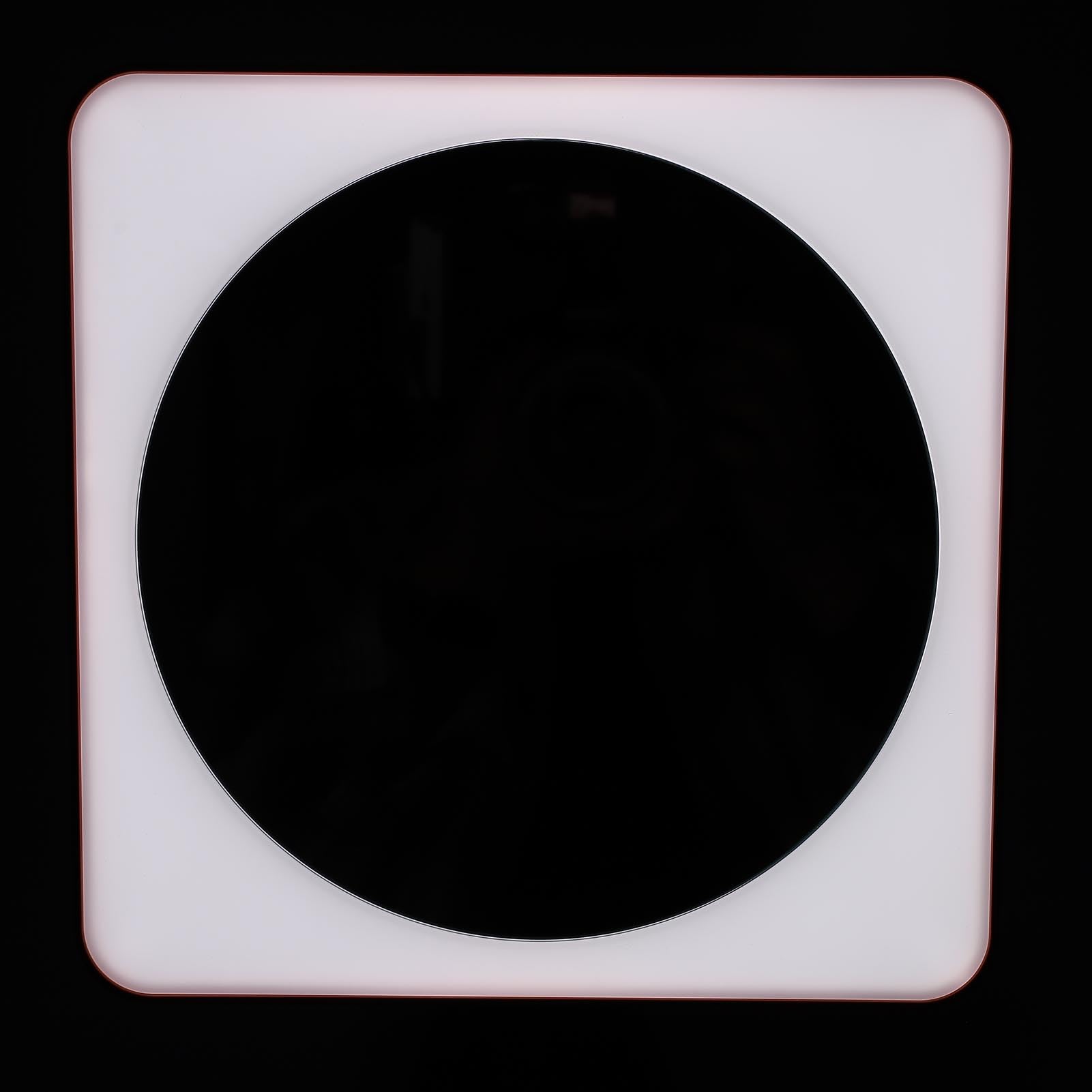 Specchio di cortesia da scrivania a LED compatto con ampia area di illuminazione per gli amanti del trucco (rosso nero)