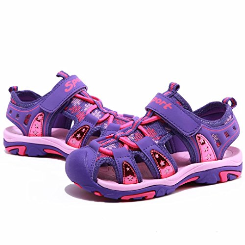 BODATU Boys' and Girls' Summer Outdoor Beach Sports Closed-Toe Sandals4