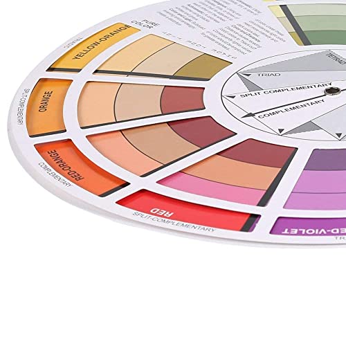 Image of deziine 1 PCS BIG Color Wheel Card ? A Handy Color Mixing Guide for Students, Amateurs and Professionals ? Definitions, Color Relationships, Color Wheel and More(9.4INCH), Multicolor