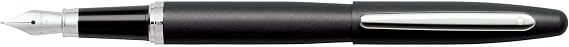 Sheaffer VFM Matte Black Fountain Pen with Chrome Trim and Medium Nib