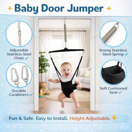 Image of Braintastic 2 in 1 Baby Jumper and Walking Harness with Door Clamp Walk Trainer Infant Activity Bouncer for Coordination and Active Play 6 to 12 Months