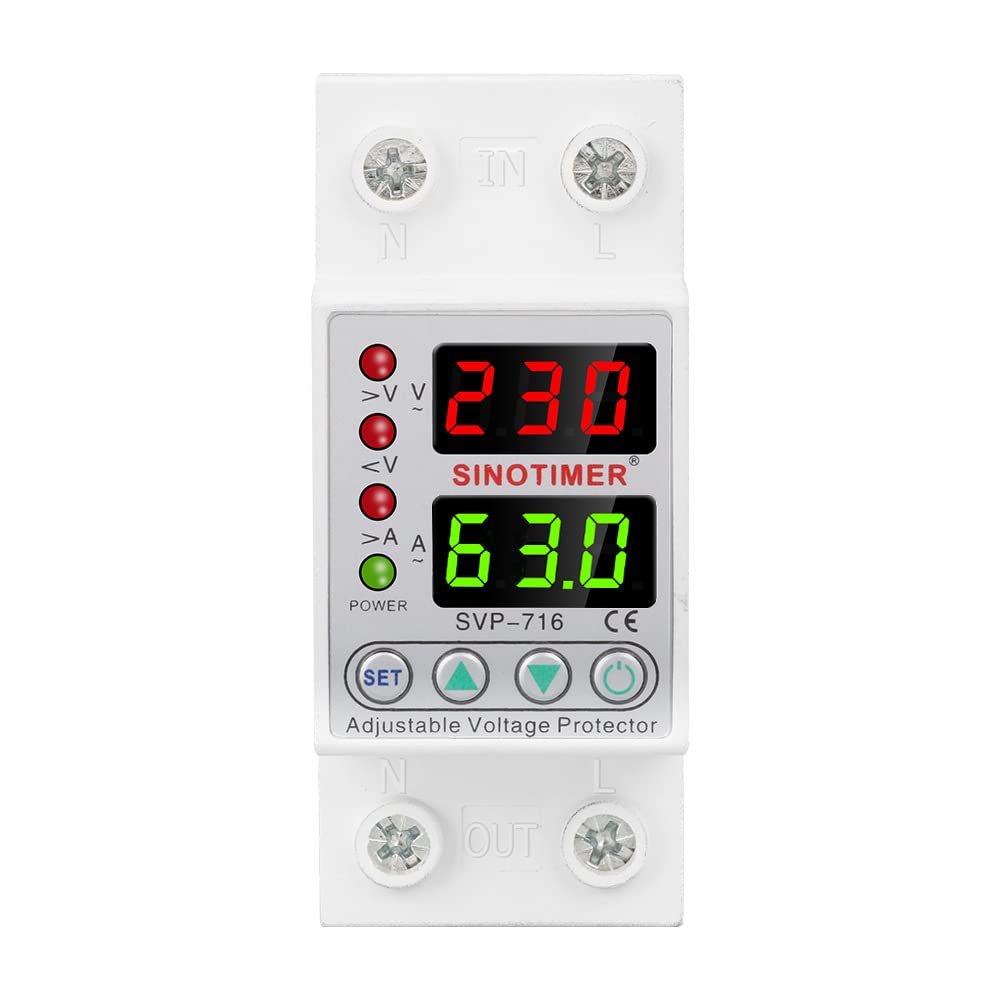 Buy HASTHIP® 220V, 63A Automatic Adjustable Over/Under Voltage/Over
