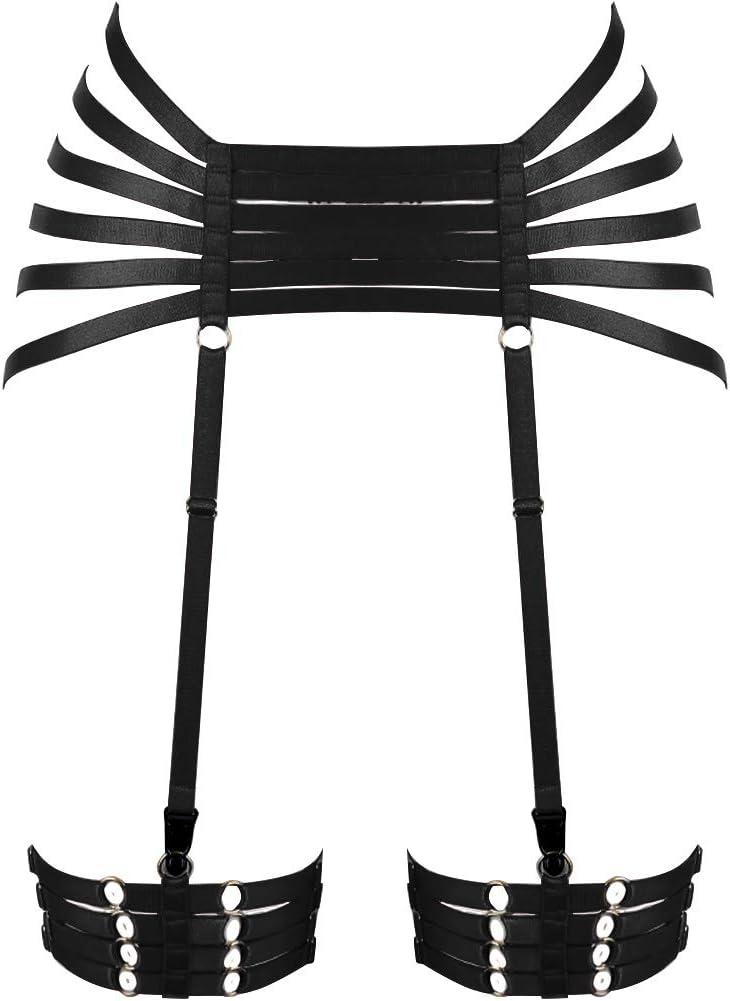 Femme Sexy Faux Cuir Jarretiu00e8re Ceinture U00c9lastique Gothique Punk Jambe