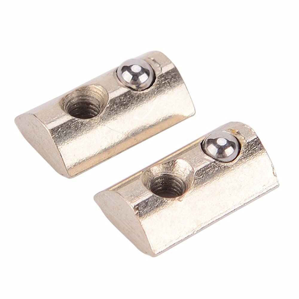 M3 M4 M5 M6 M8 Roll In Spring T Tuerca con Bola para la extrusión de Aluminio con Perfil 20/30/40/45 Perfil de Aluminio DaJiKan (Size : 45 M6 20pcs)