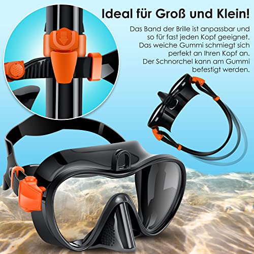 Set da snorkeling professionale maschera da