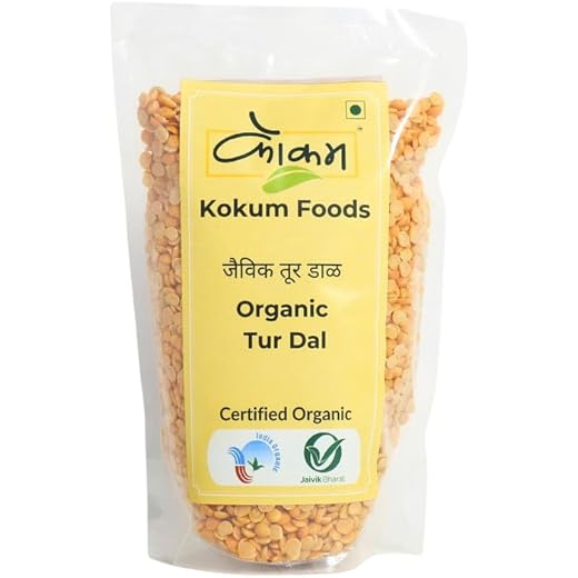 Kokum Organic Toor Dal 500 g Certified Organic Pigeon Pea Le