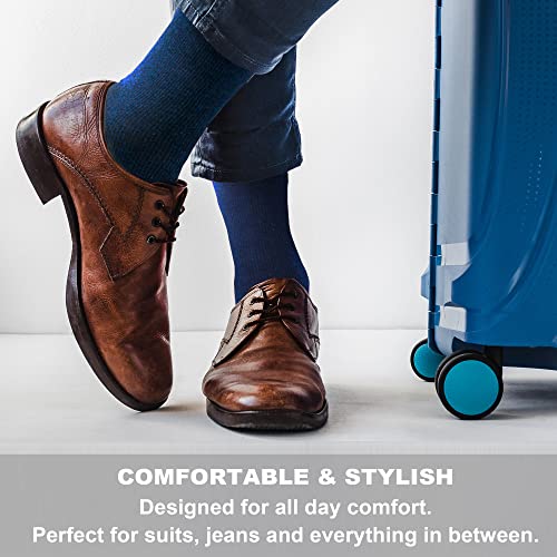 NEWZILL Copper Compression Socks for Women & Men 15-20mmHg Cotton Rich Odor Control Dress Socks for Business Casual Running Medical Athletic Support, Edema Diabetic Relief4