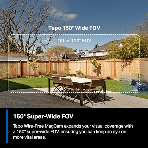 Image of Tapo by TP-Link Wire-Free MagCam, Indoor /Outdoor 2K Battery Powered Smart Security Camera, Magnetic Mount, Starlight Color Night Vision, Person /Pet /Vehicle Detection, SD /Cloud Storage, 2.4GHz Wi-Fi