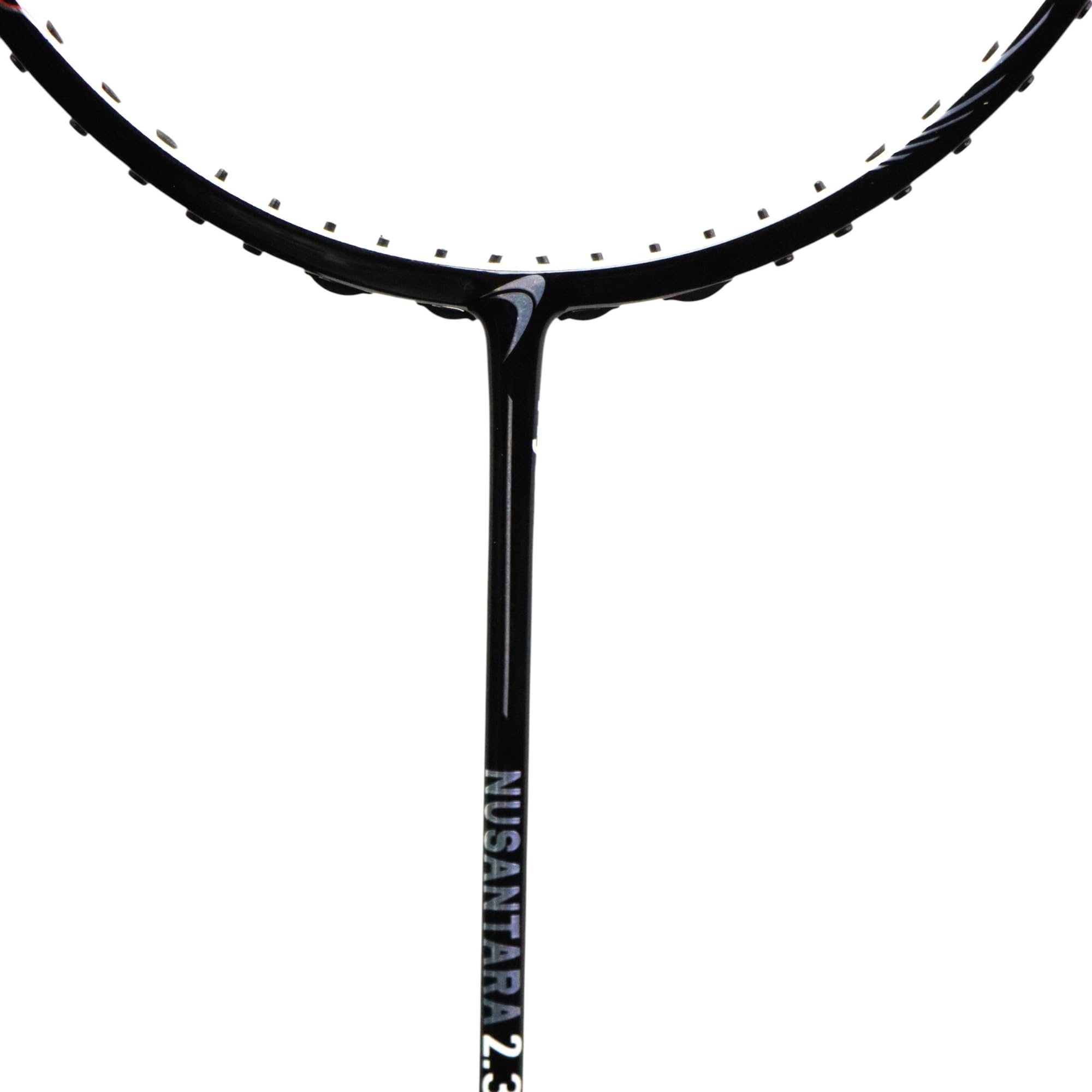 Flypower nusantara 2.3 even balanced badminton racket, Black: Buy