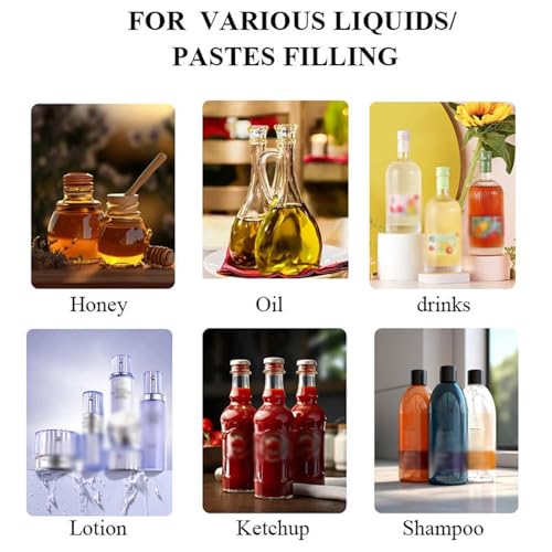 Riempitrice manuale per liquidi, pompa a siringa da 10-100 ml per fiale e bottiglie, ugello antigoccia in acciaio inossidabile, ideale per laboratorio, birra fatta in casa, cosmetici, profumi, olio