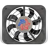 Flex-A-Lite Lo-Profile S-Blade Electric Fan, Puller Fan (123), Car Accessories, 12-1/8 Inches, Black