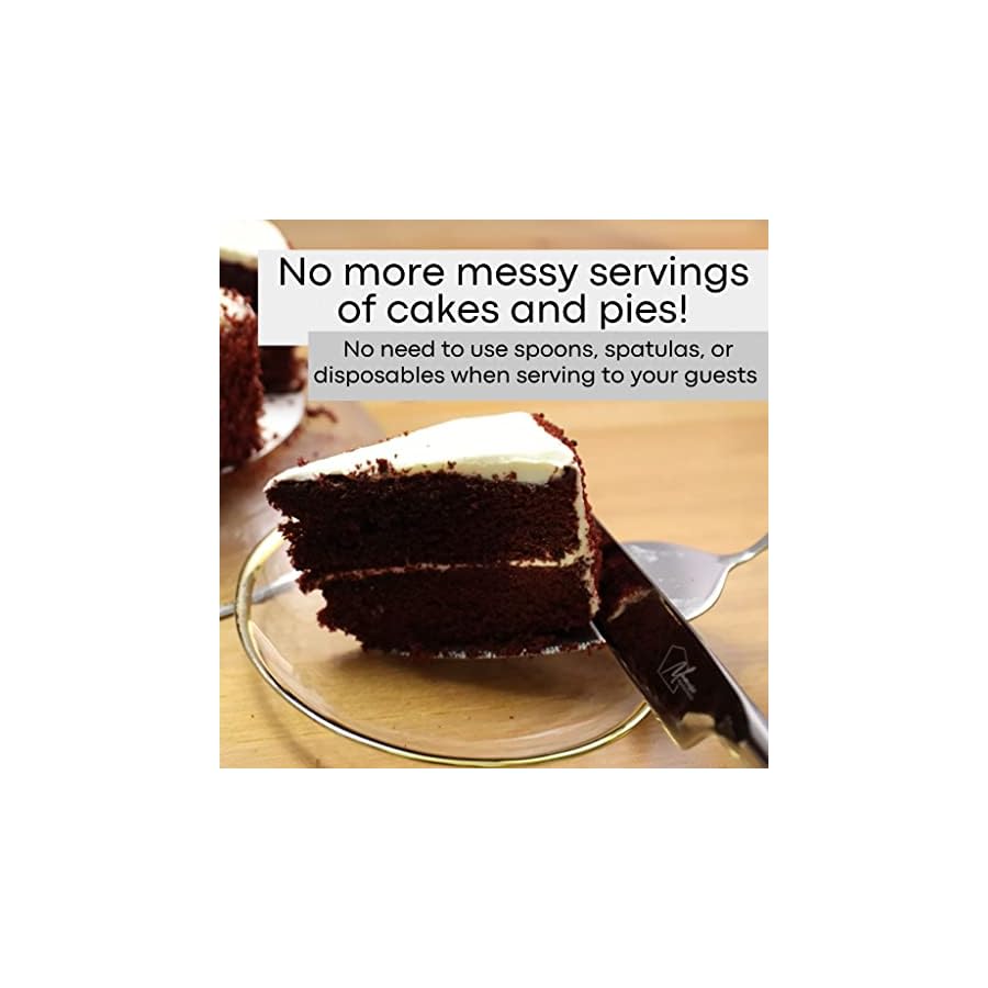 Cake-Knife-And-Cake-Server-Set-Stylish-Classic-Sturdy-Fit-For-All-Occasions-Wedding-Birthday-Everyday-Use-Stainless-Steel-With-Ergonomic-Handle Muncie Household Cake Knife And Cake Server Set - Stylish, Classic, Sturdy - Fit For All Occasions - Wedding, Birthday, Everyday Use - Stainless Steel With Ergonomic Handle