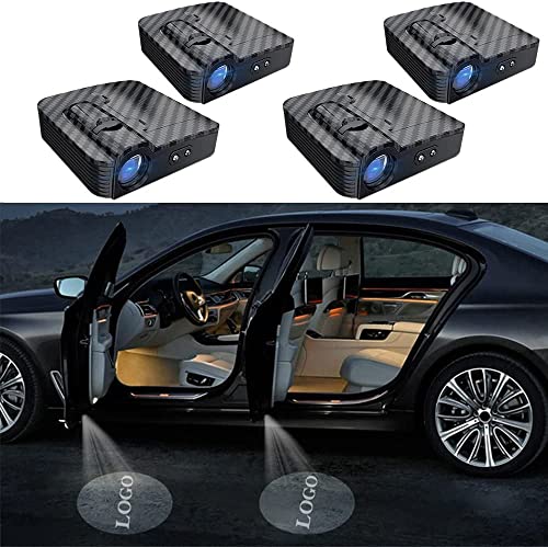 Customized Car Door Projector Lights,Customized Logo Carbon Fibre Car Door Lights LED Lights (2Pcs)