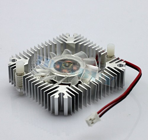 1 PCS 55mm 2pin Aluminum Snowhite Cooling Fan Heatsink Cooler VGA CPU Fs006 B7
