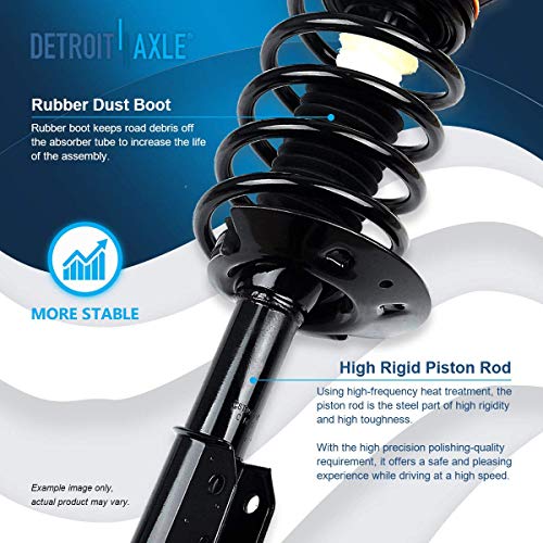 Image of Detroit Axle - Front Struts for 2000-2013 Chevy Impala 98-02 Intrigue Complete 2 Struts with Coil Spring 2001 2002 2003 2004 2005 2006 2007 2008 2009 2010 2011 2012 Replacement Ready Struts Shocks