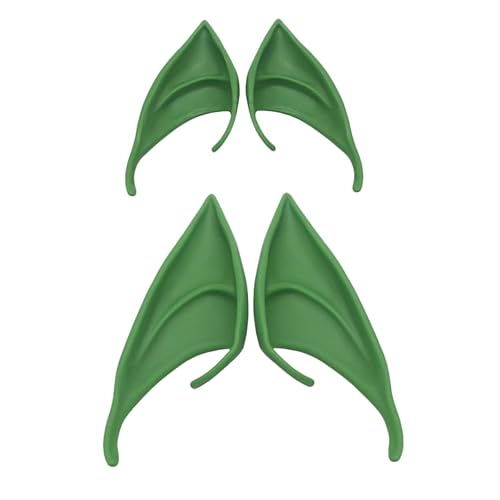 2 pares de orejas de elfo de látex, accesorios de disfraz de Medusa, orejas de elfo bronceadas, accesorios de disfraz de vampiro, orejas de elfo,