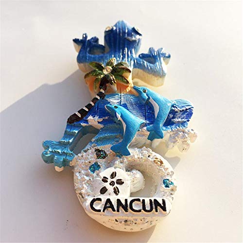 Imán decorativo 3D Cancun México para refrigerador miniatura 2