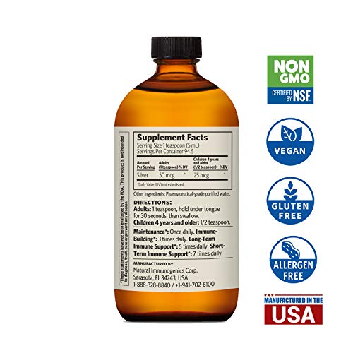 Sovereign Silver Bio-Active Liquid for Immune Support - 10 ppm, 16oz - Value Size