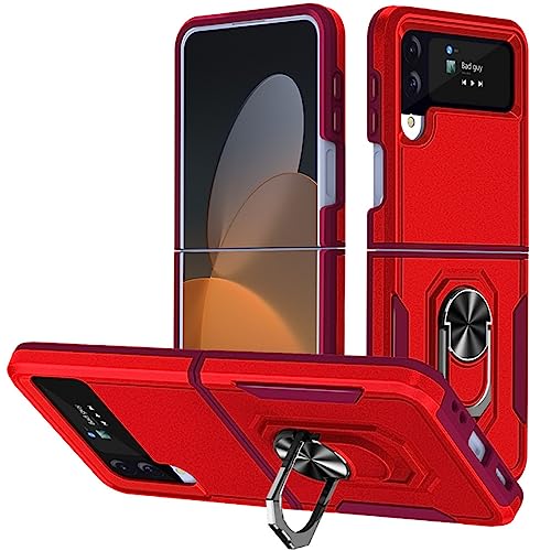 Coque Samsung Galaxy Z Flip 4 antichoc avec anneau métal et protection rigide