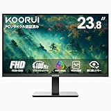 KOORUI モニター 24インチ 100Hz FHD(1920x1080) 非光沢 ディスプレイ フルHD sRGB 99%/Adpitive Sync対応/HDMI/VGA/ブルーライト軽減/フリッカーレス pcモニター VESA対応 チルト調節可 E2412F