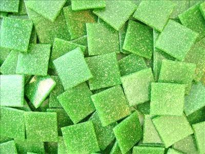 Full Sheet of 225 Mint Julep 20mm Vitreous Mosaic Tiles