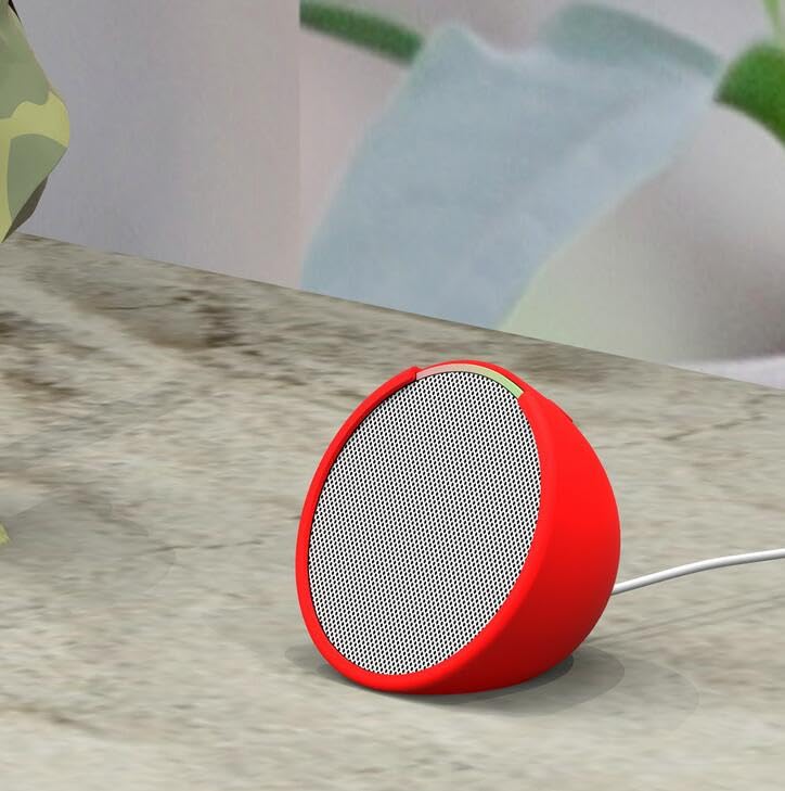 Coyktonty Accessories Silicone Cover Shockproof Case Protector Elastic Soft Case Cover Compatible for Echo pop Speaker Portable Silicone case,Dustproof, Waterproof and Non-Slip (Black)